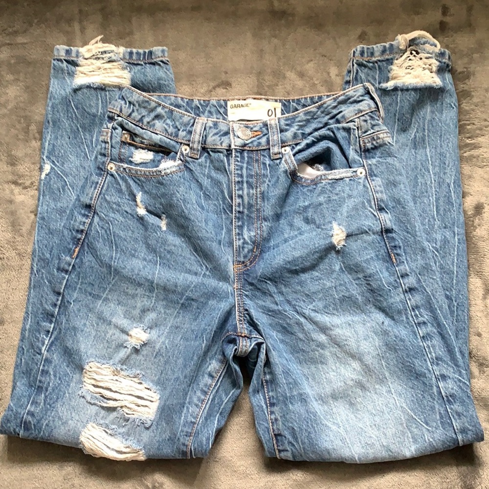 Women’s Distressed Mom Jeans